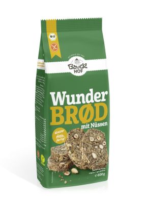 Bauckhof Wunderbrød mit Nüssen glutenfrei Bio 600g in der Tüte