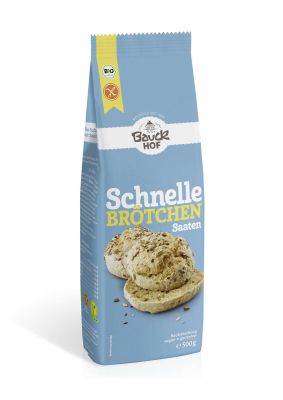 Bauck Schnelle Brötchen Saaten glutenfrei Bio 500g in der Tüte